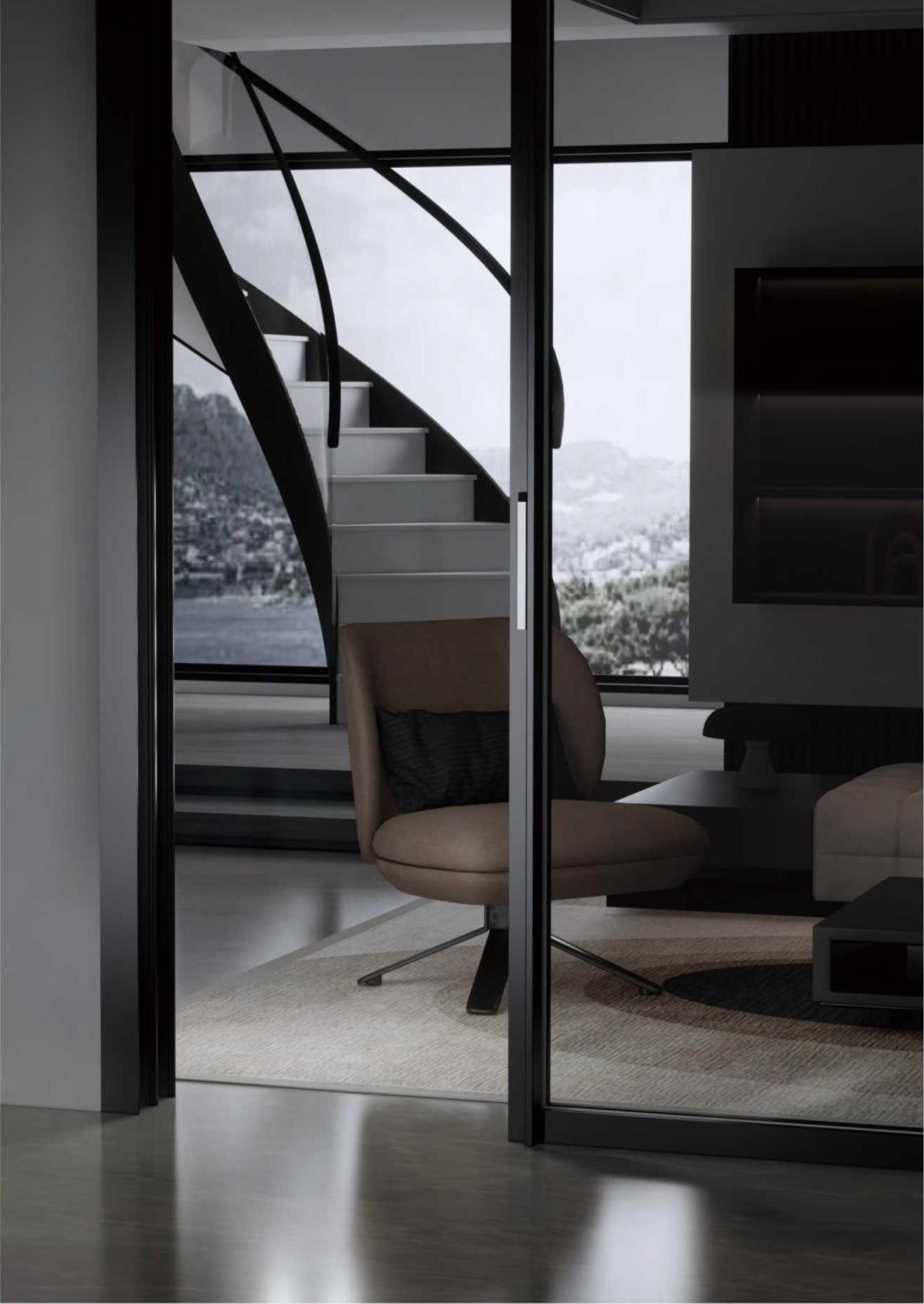 Aluminium sliding door with BOGO hardware