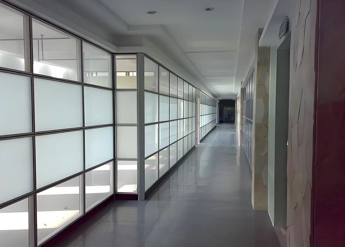 80 series double glass partition corridor