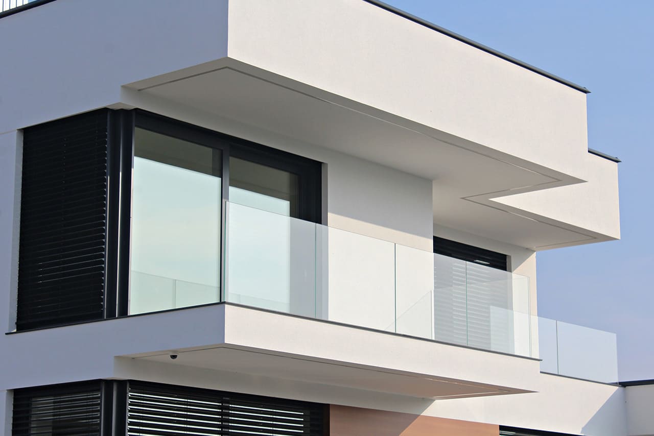 Surface-Mounted Glass Railing